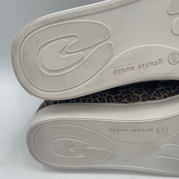 NEW GENTLE SOULS Shoes Size 9.5 Carter Animal Print Zipper Leopard Leather HiTop - Picture 14 of 16